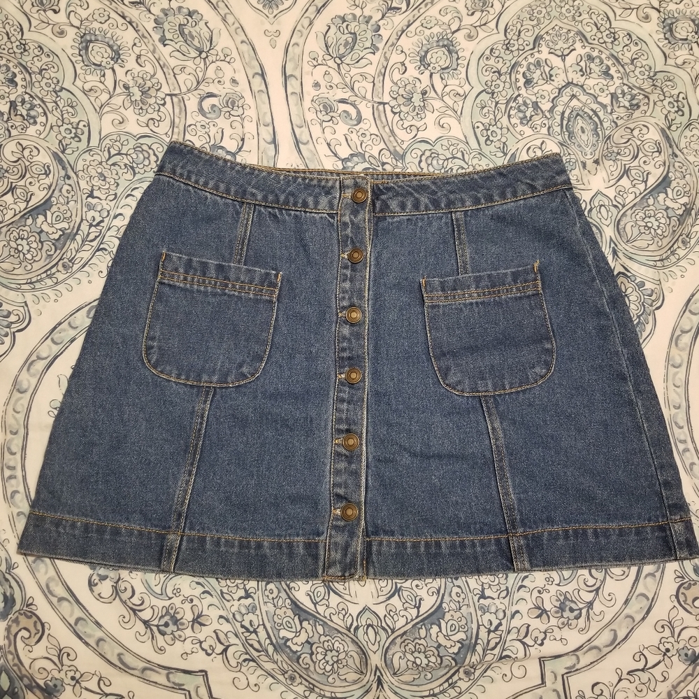 F21 Denim Button-up Skirt *HOST PICK*